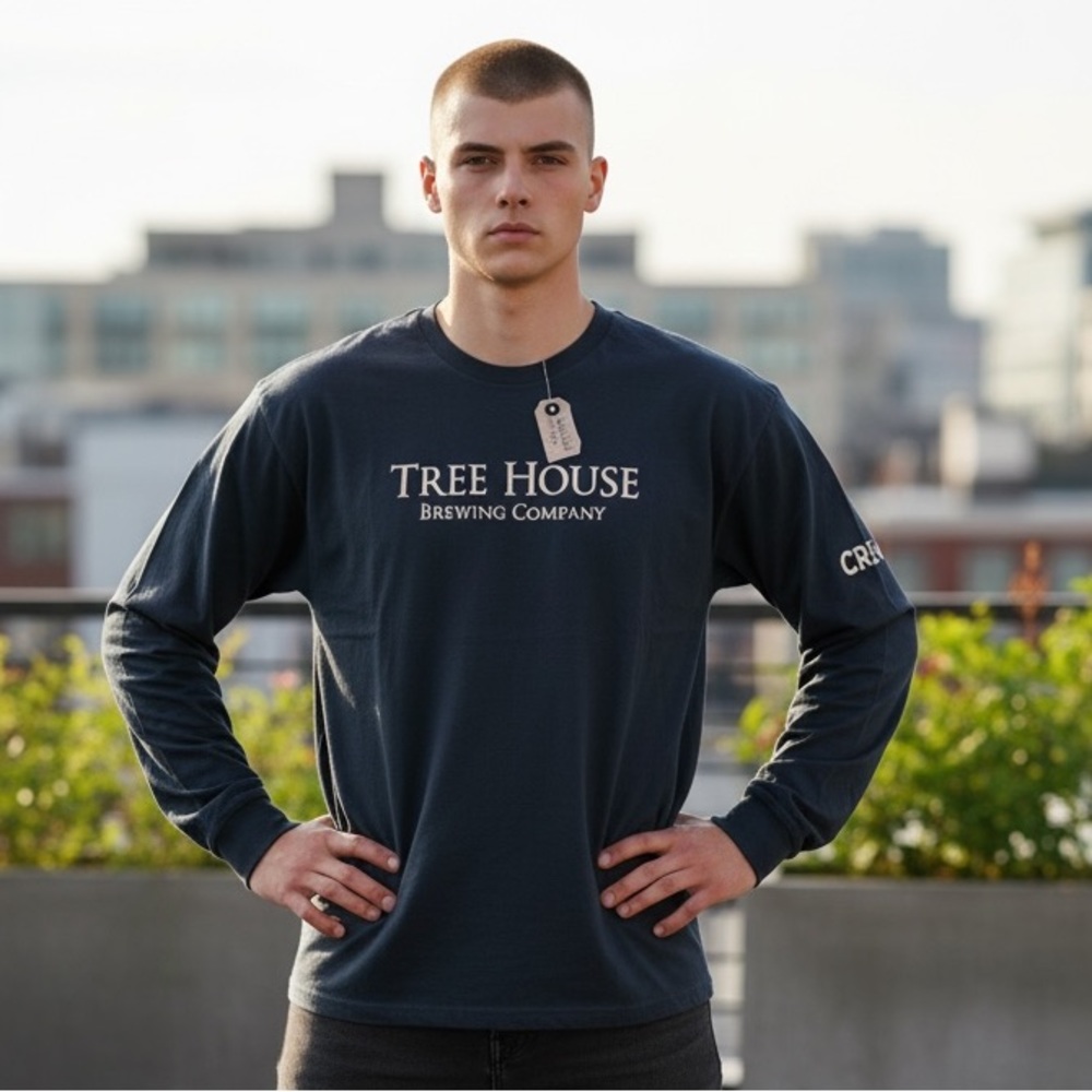 Treehouse Brewing Crew Navy Tee- Size XXL